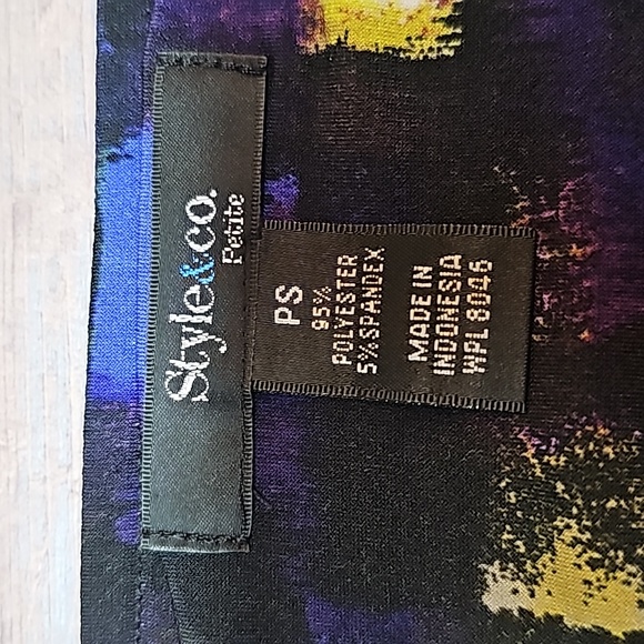 NEW STYLE & CO MULTI-COLOR 3/4 EMBELLISHED SLEEVE PULLOVER TUNIC - Picture 12 of 13